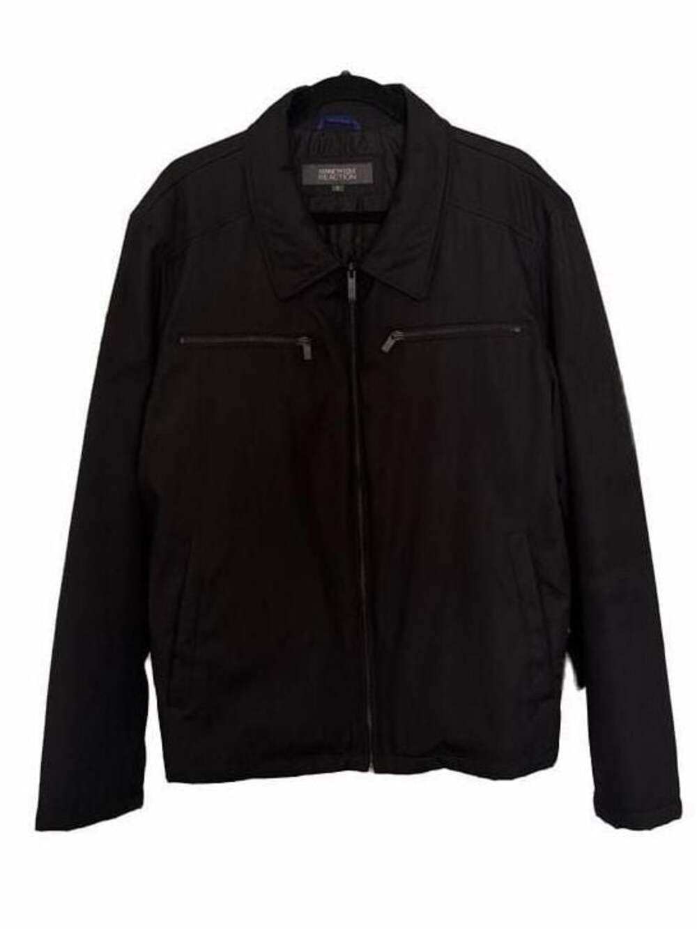 Kenneth Cole Reaction Men's Black Lightweight Full-Zip Mesh Lined Jacket Size XL